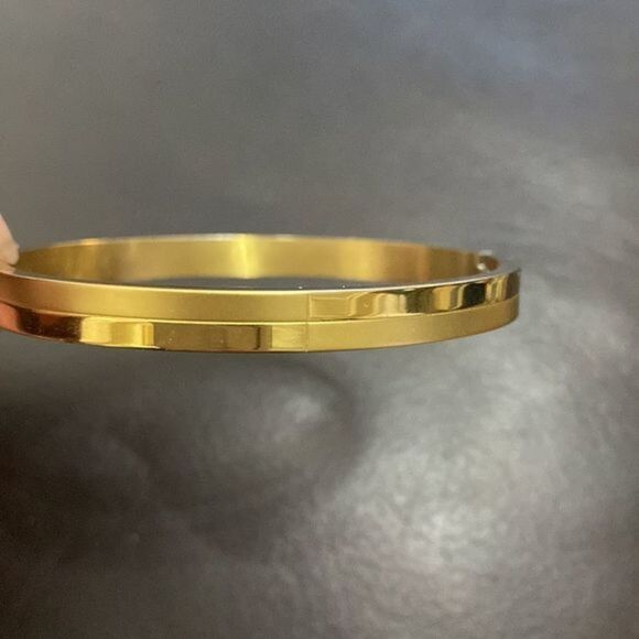 New Semi-matte Semi-smooth Woman's Bangle Ladies Stainless Steel Bracelet​​ - Picture 1 of 7